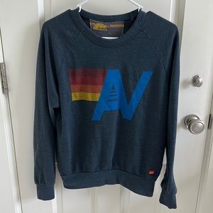 Logo Crew Sweatshirt in Charcoal by Aviator Nation.
